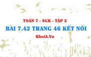 Bài 7.42 trang 46 Toán 7 Kết nối tri thức Tập 2